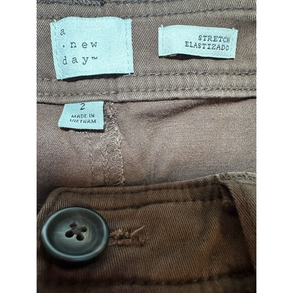 A New Day Women's High-Rise Slim Straight Ankle Chino Pants Stretch SIZE 2 - Picture 4 of 9